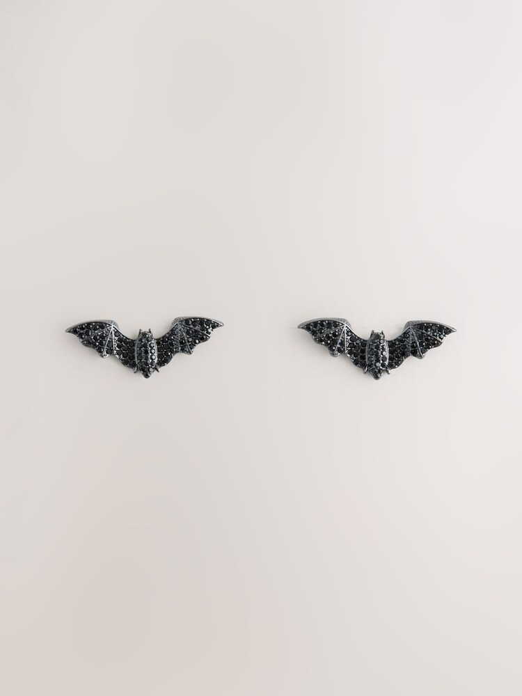 Black Halloween Bat Stud Earrings - Image 1 of 3
