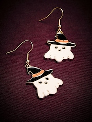 Blanco - Halloween Ghost Drop Earrings - Imagen 3 de 3