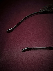 Black Halloween Lace Cat Ears Headband - Image 4 of 4