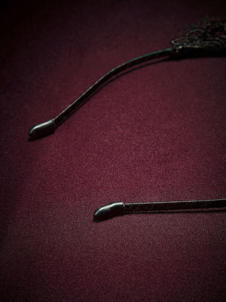 Black Halloween Lace Cat Ears Headband - Image 4 of 4