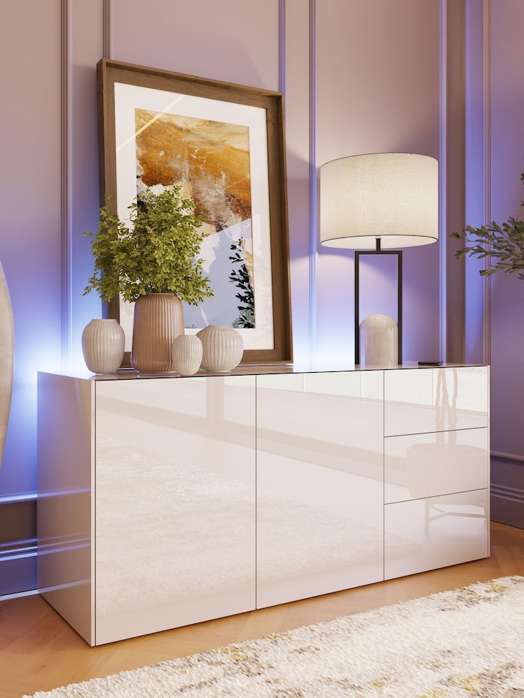Frank Olsen White Smart LED Sideboard - Image 1 of 7