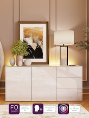 Frank Olsen White Smart LED Sideboard - Image 2 of 7