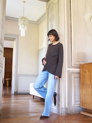 Seraphine Brown Maternity Crossover Nursing Jumper - Image 3 of 7