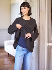 Seraphine Brown Maternity Crossover Nursing Jumper - Image 6 of 7