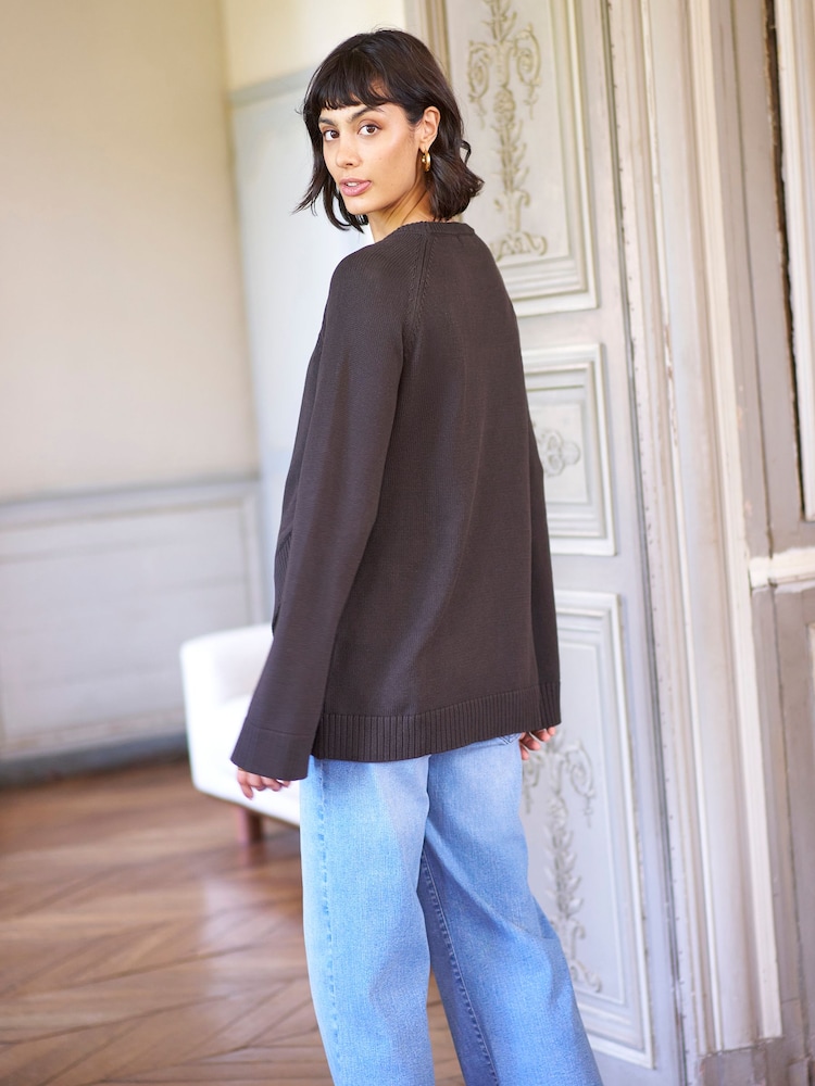 Seraphine Brown Maternity Crossover Nursing Jumper - Image 7 of 7