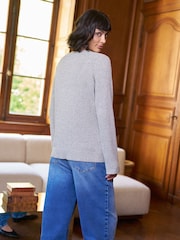 Seraphine Neutral Maternity Saddle Sleeve Crossover Nursing Jumper - Image 5 of 5
