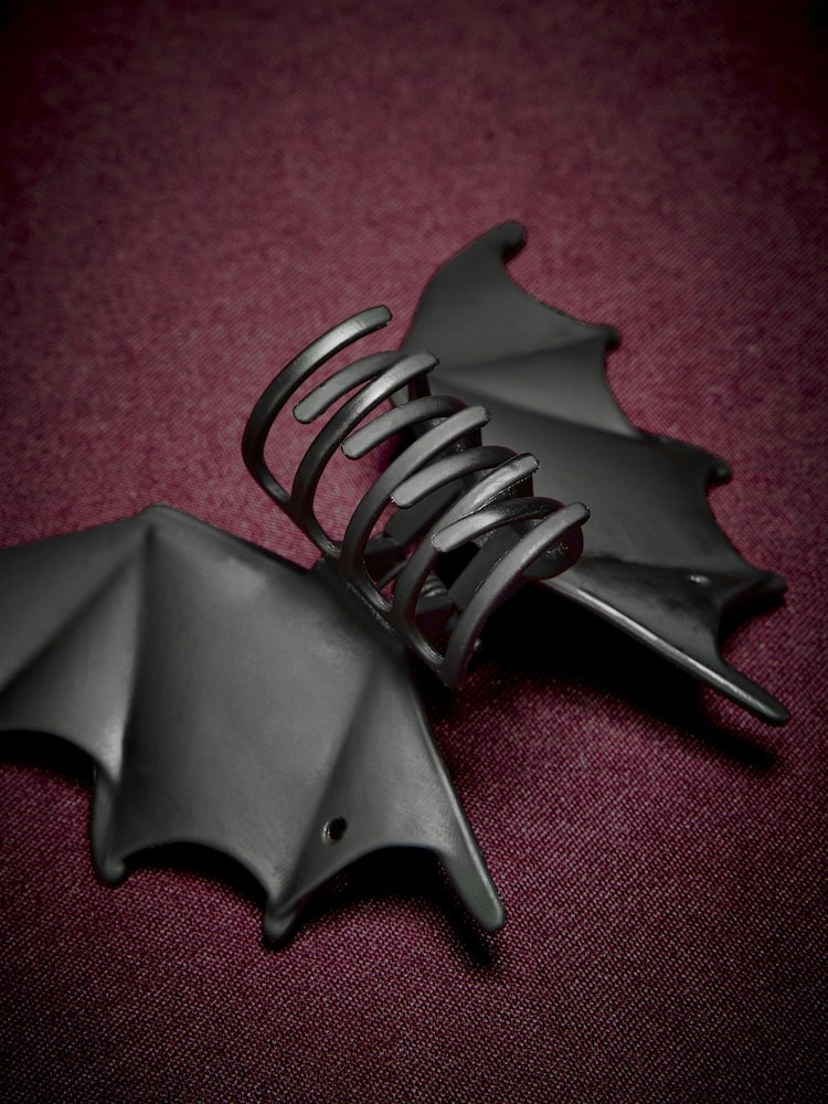 Black Halloween Bat Hair Claw Clip - Image 2 of 4 Black Halloween Bat Hair Claw Clip - Image 2 of 4