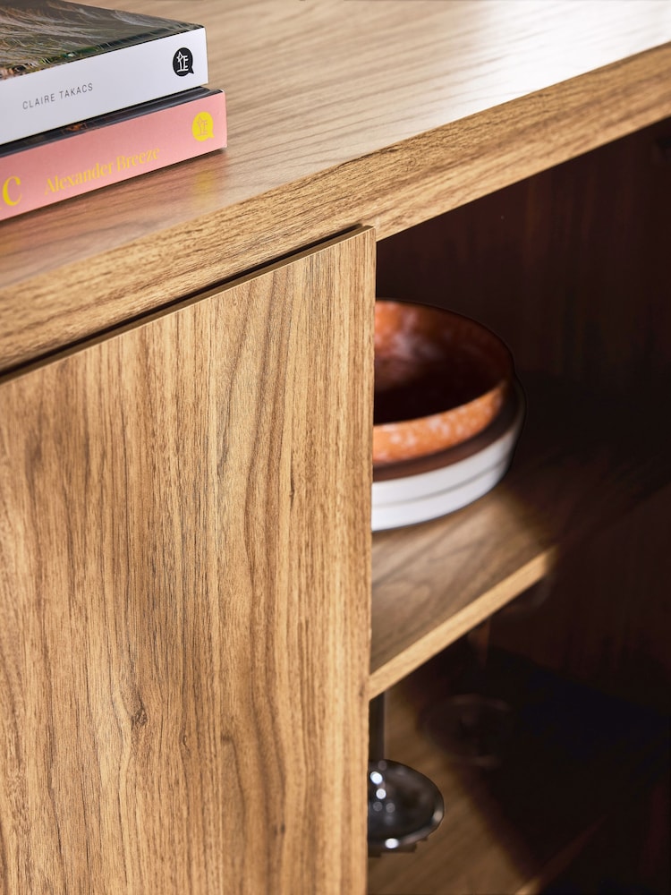 MADE.COM Oak Effect Kaci Tall Sideboard - Image 2 of 5 MADE.COM Oak Effect Kaci Tall Sideboard - Image 2 of 5