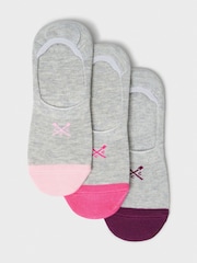 Crew Clothing Grey Secret Socks 3 Pack - Image 1 of 2