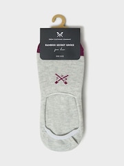 Crew Clothing Grey Secret Socks 3 Pack - Image 2 of 2