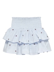 Tommy Hilfiger Star Flag Embroidery Stripe Tiered Skirt - Image 5 of 5