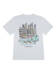 Abercrombie & Fitch White NYC Sketch Short Sleeve T-Shirt - Image 5 of 6
