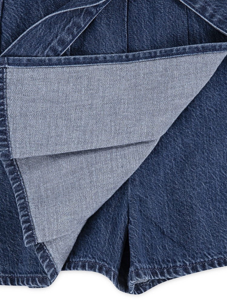 Abercrombie & Fitch Blue Pleated Skort Dress - Image 7 of 7