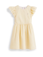 Tommy Hilfiger Yellow Stripe Seersucker Fit And Flare Dress - Image 5 of 5