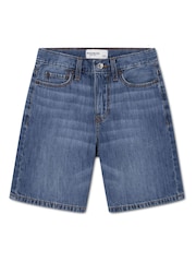 Abercrombie & Fitch Light Blue Baggy Denim Jort Shorts - Image 1 of 3