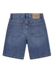 Abercrombie & Fitch Light Blue Baggy Denim Jort Shorts - Image 2 of 3