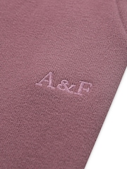 Abercrombie & Fitch Pink Essential Wide Leg Fleece Pants - Image 6 of 6