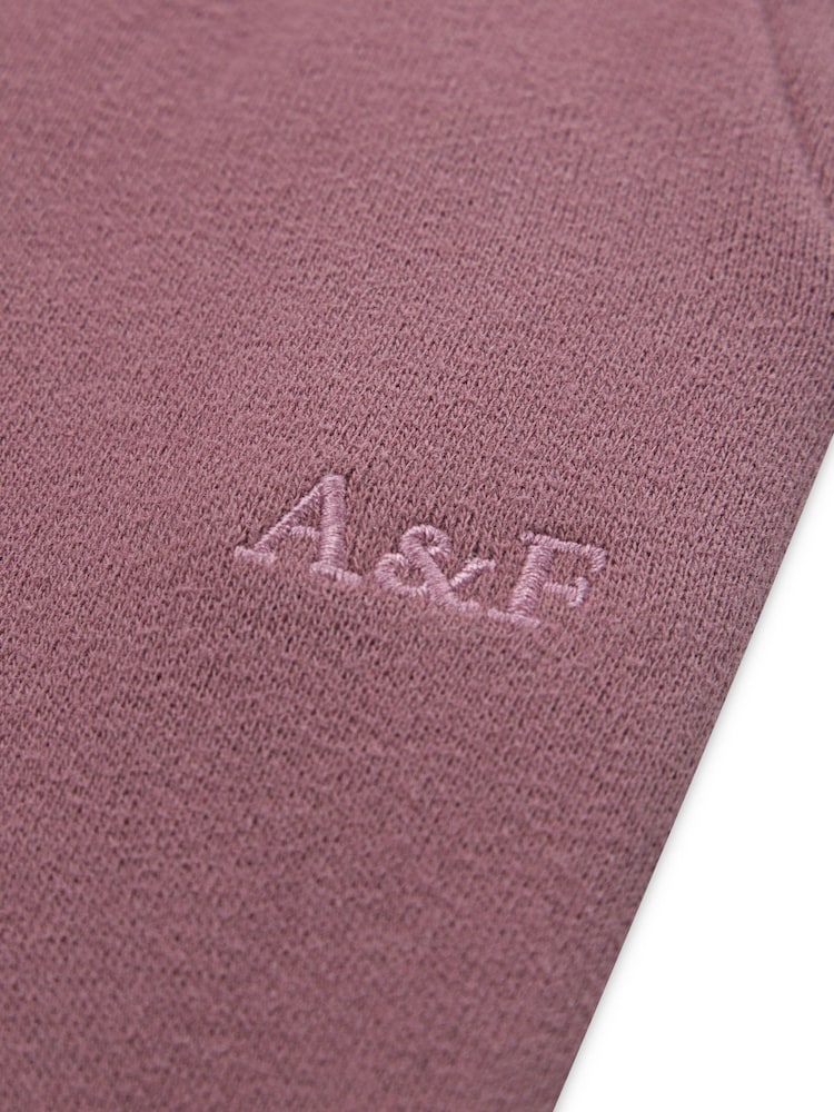 Abercrombie & Fitch Pink Essential Wide Leg Fleece Pants - Image 6 of 6