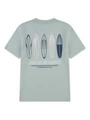 Abercrombie & Fitch Green Surfs Up Back Graphic Short Sleeve T-Shirt - Image 2 of 3