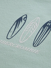 Abercrombie & Fitch Green Surfs Up Back Graphic Short Sleeve T-Shirt - Image 3 of 3