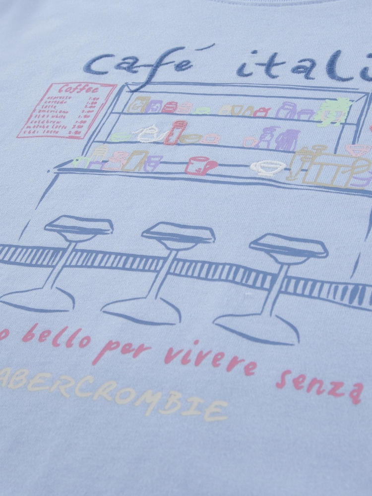 Abercrombie & Fitch Cafe Italia grafička majica kratkih rukava - Slika 3 od 3