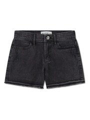 Abercrombie & Fitch Grey High Rise Relaxed Denim Shorts - Image 1 of 4