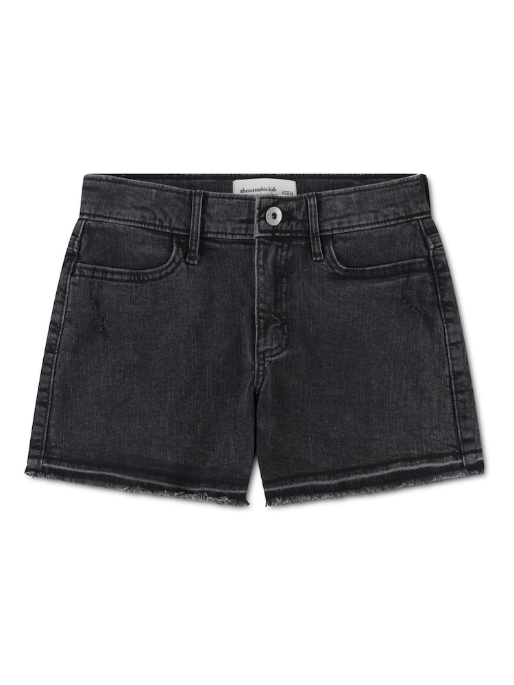 Abercrombie & Fitch Grey High Rise Relaxed Denim Shorts - Image 1 of 4