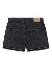 Abercrombie & Fitch Grey High Rise Relaxed Denim Shorts - Image 2 of 4