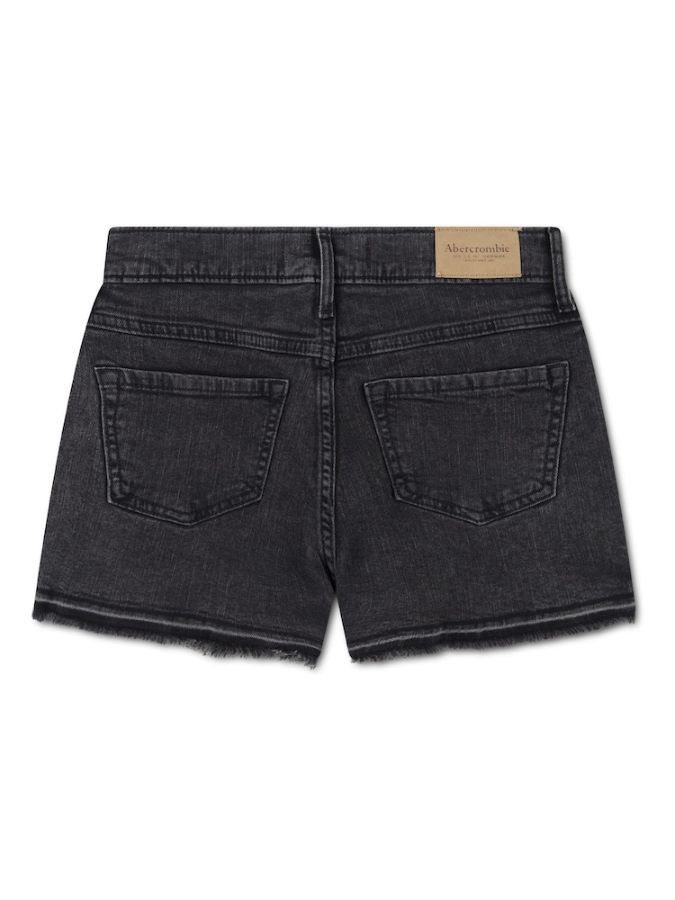 Abercrombie & Fitch Grey High Rise Relaxed Denim Shorts - Image 2 of 4