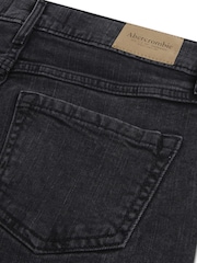 Abercrombie & Fitch Grey High Rise Relaxed Denim Shorts - Image 4 of 4