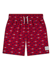 Rot - Abercrombie & Fitch Printed Swim Shorts - Bild 1 von 4