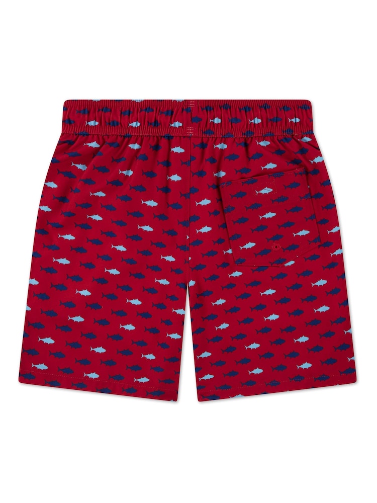 Rot - Abercrombie & Fitch Printed Swim Shorts - Bild 2 von 4