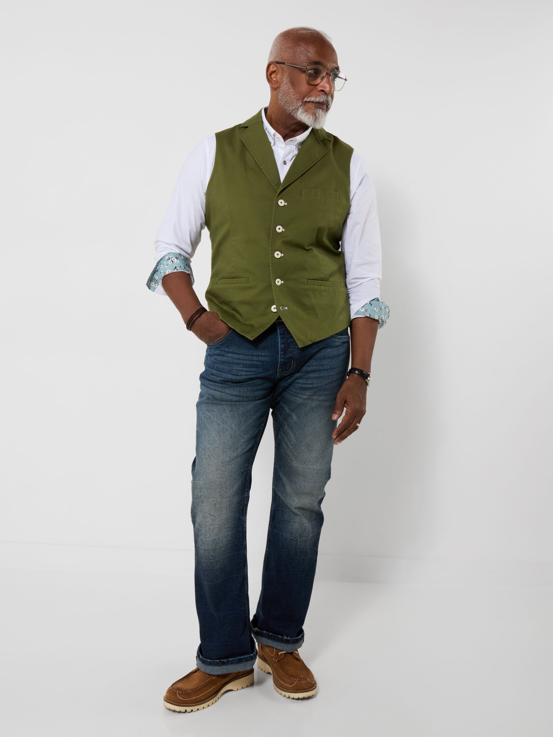Buy Joe Browns Green Exceptional Everyday Cotton Waistcoat from