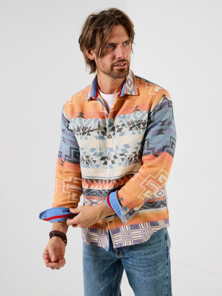 Joe Browns Orange Spring Time Aztec Shirt - Image 2 of 8