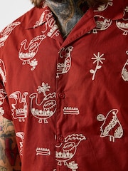 Joe Browns Brown Embroidered Bird Shirt - Image 3 of 7
