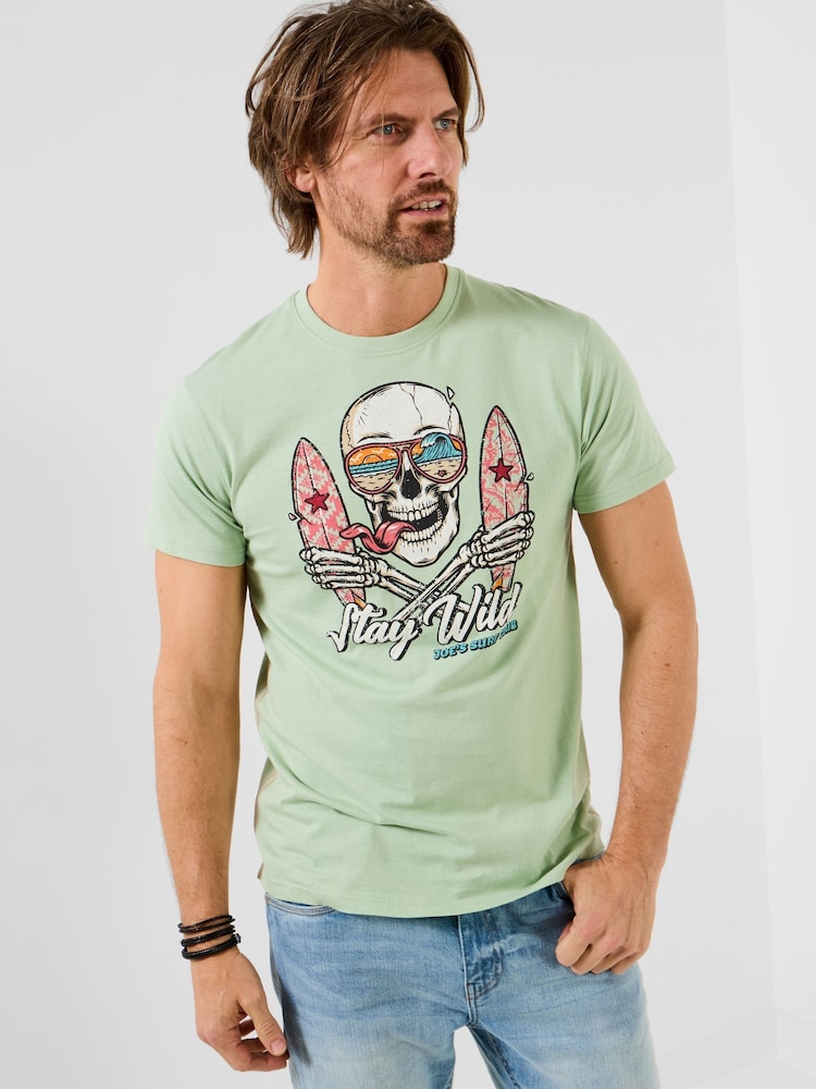 Joe Browns Green Stay Wild T-Shirt - Image 1 of 5