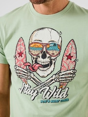 Joe Browns Green Stay Wild T-Shirt - Image 2 of 5