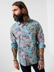 Joe Browns Purple Brilliant Bold Paisley Shirt - Image 1 of 6