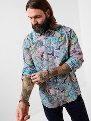 Joe Browns Purple Brilliant Bold Paisley Shirt - Image 2 of 6