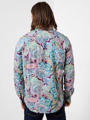 Joe Browns Purple Brilliant Bold Paisley Shirt - Image 3 of 6