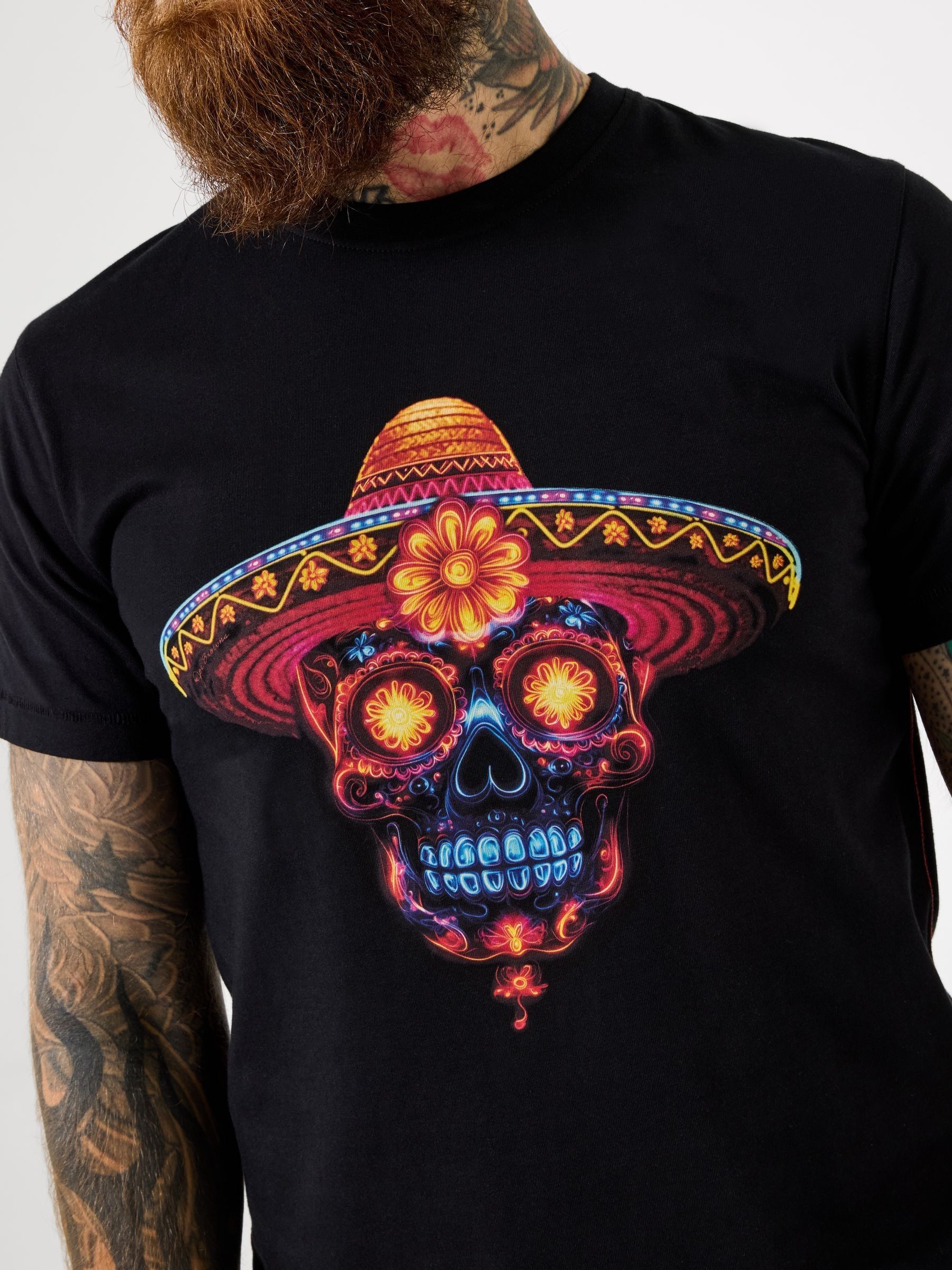 Buy Joe Browns Black Neon Skull T-Shirt from the Next UK online shop