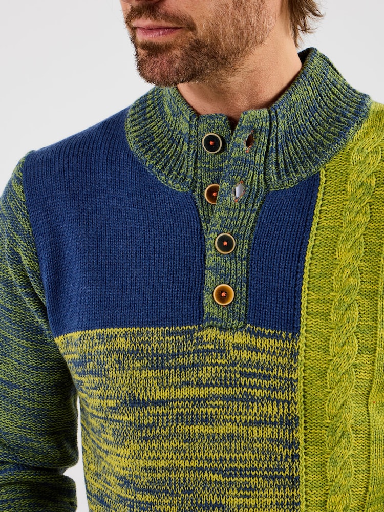 Joe Browns Green Crazy Colour Funnel Knit Jumper - Image 2 of 6