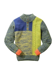 Joe Browns Green Crazy Colour Funnel Knit Jumper - Image 6 of 6