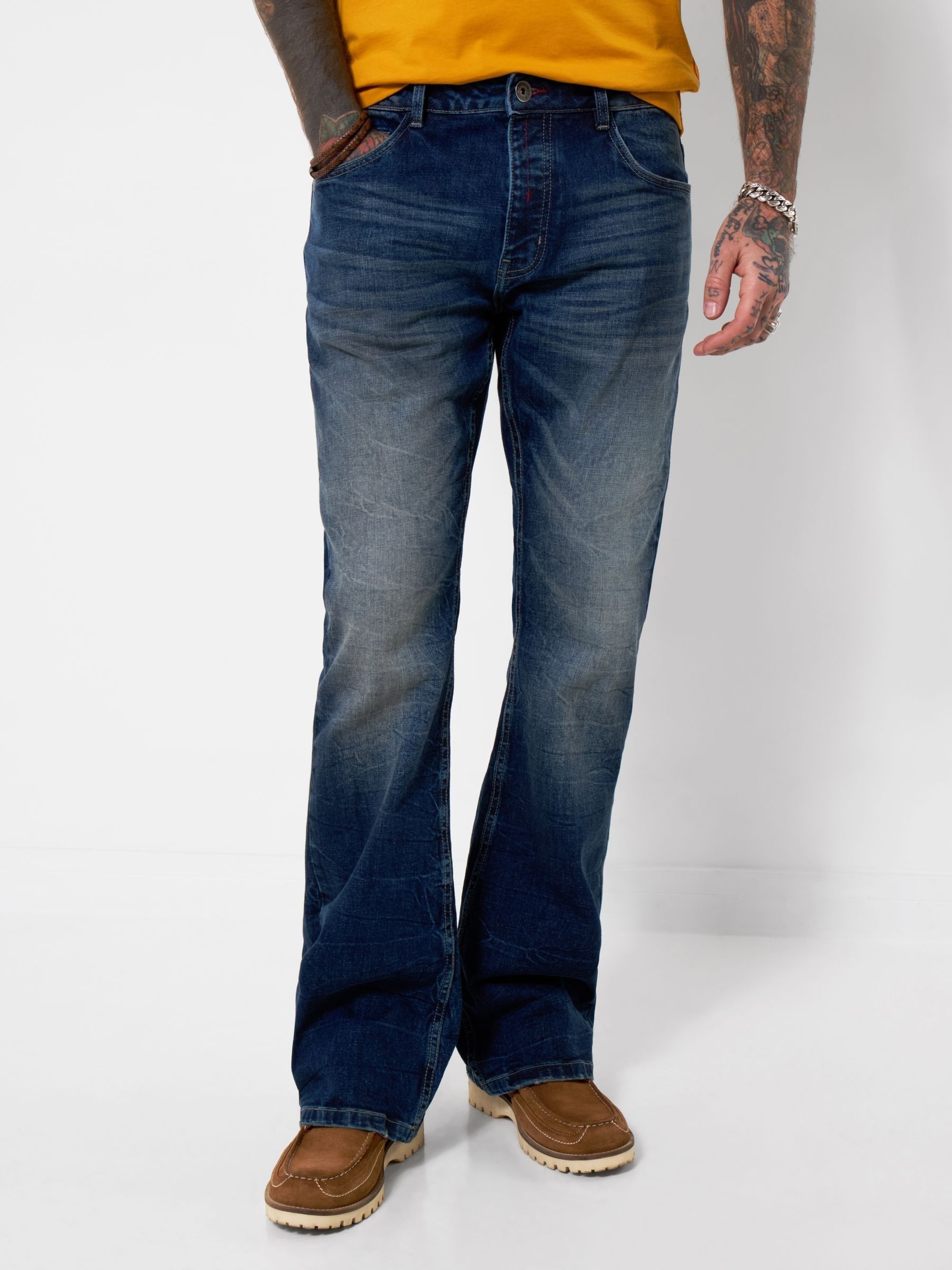 Joe Browns Brilliant Bootcut Jeans, Blue, Size 38R, Men - Image 4