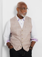 Joe Browns Purple Spring Time Check Waistcoat - Image 1 of 6