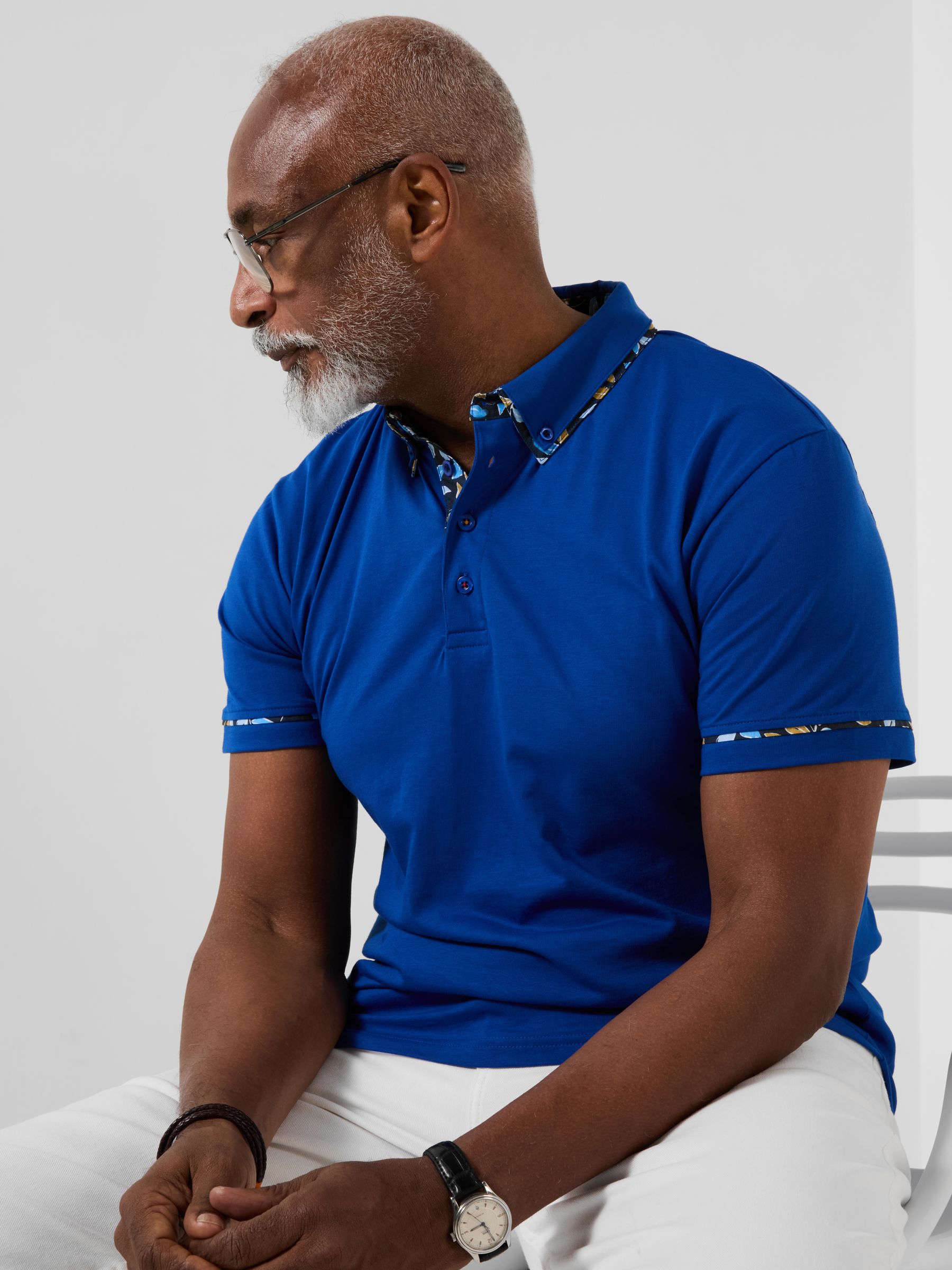 Buy Joe Browns Blue Dapper Double Collar Polo Shirt from the Next