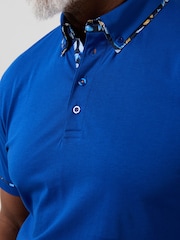 Joe Browns Blue Dapper Double Collar Polo Shirt - Image 2 of 5