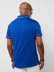 Joe Browns Blue Dapper Double Collar Polo Shirt - Image 4 of 5