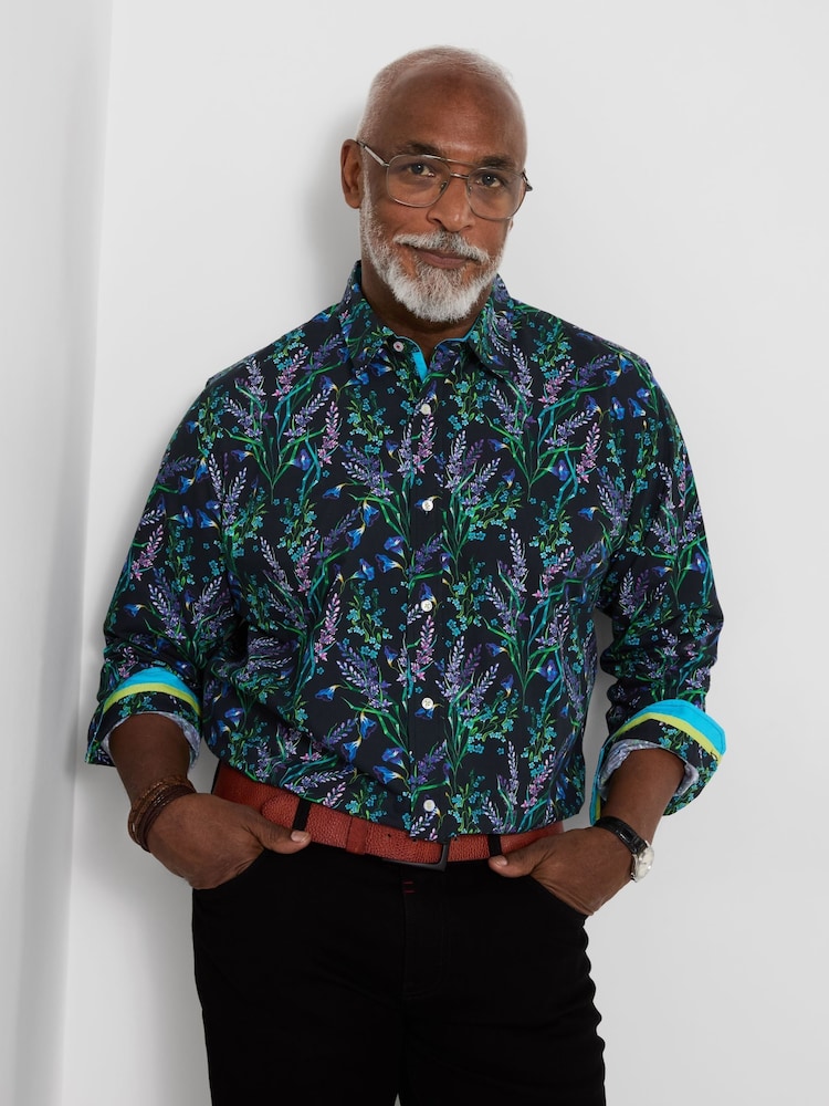 Joe Browns Black Wonderful Wildflower Shirt - Image 1 of 5 Joe Browns Black Wonderful Wildflower Shirt - Image 1 of 5