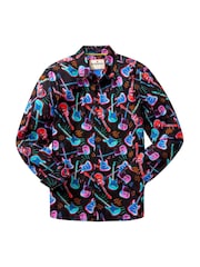 Joe Browns Black Funky Guitar Long Sleeve Shirt - Image 5 of 5